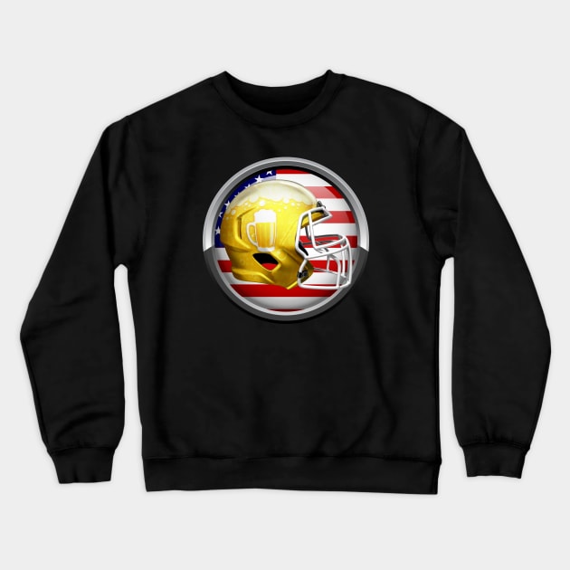 American Football Beer Crewneck Sweatshirt by CTSports